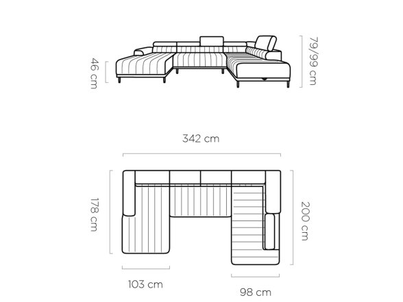 Minkštas kampas CA94541 6